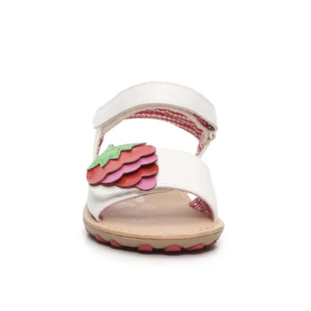NIB Olive & Edie Lil' Sweetie Sandal Strawberry Appliqué Shoe Size 8T